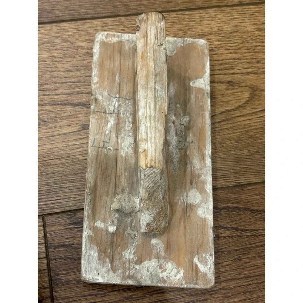 Vintage Whisk Broom Straw & Trowel / Float Primitive Farmhouse Decor